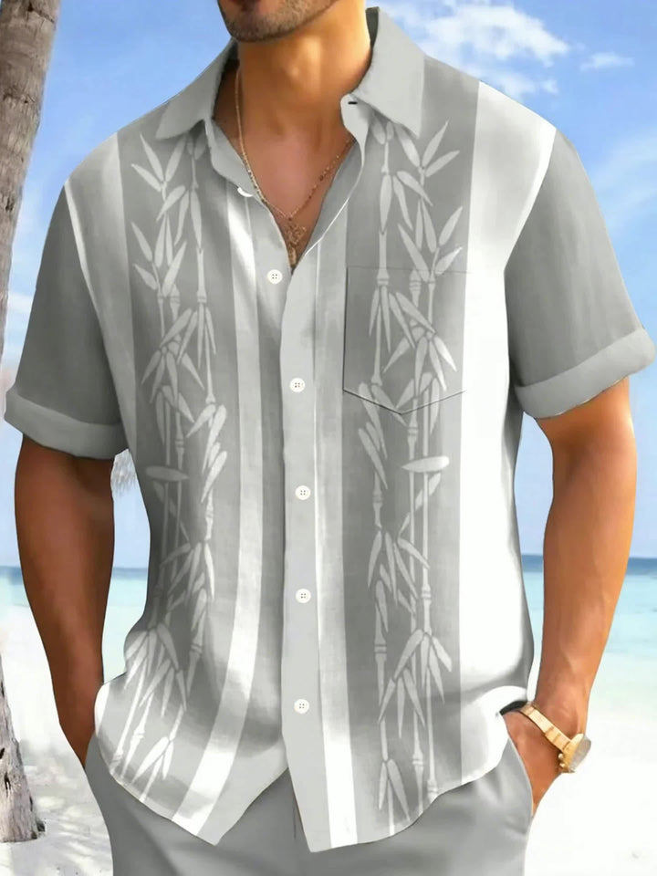 Kellan | Men's Hawaiian Color-Block Short Sleeve Shirt
