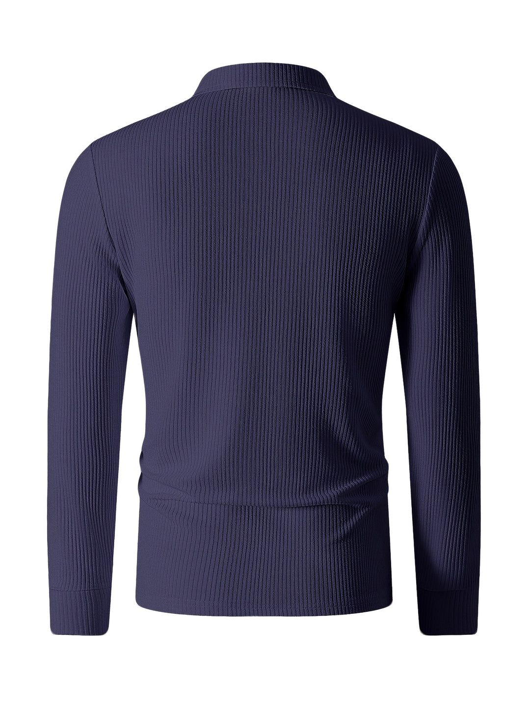 Derek | Men's Ribbed Knit Quarter-Zip Polo