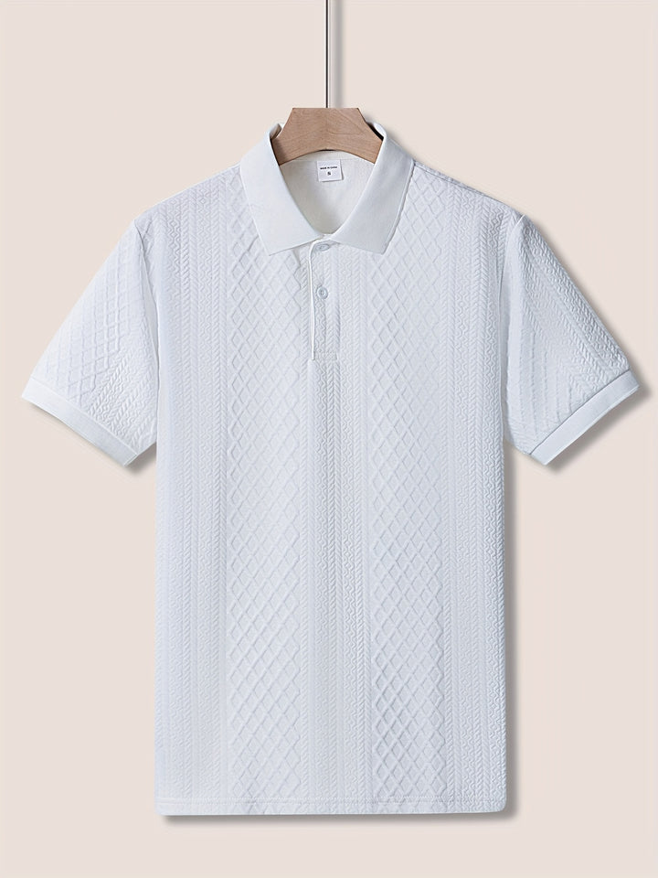 Elias | Textured Short-Sleeve Polo Shirt