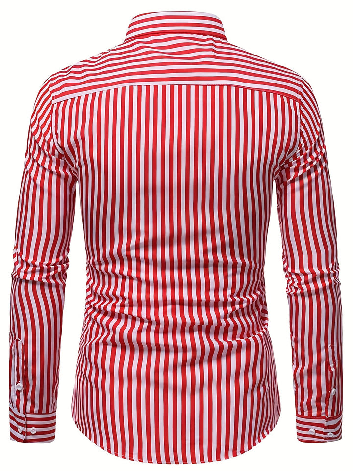 Roland | Men's British Stripe Long Sleeve Shirt