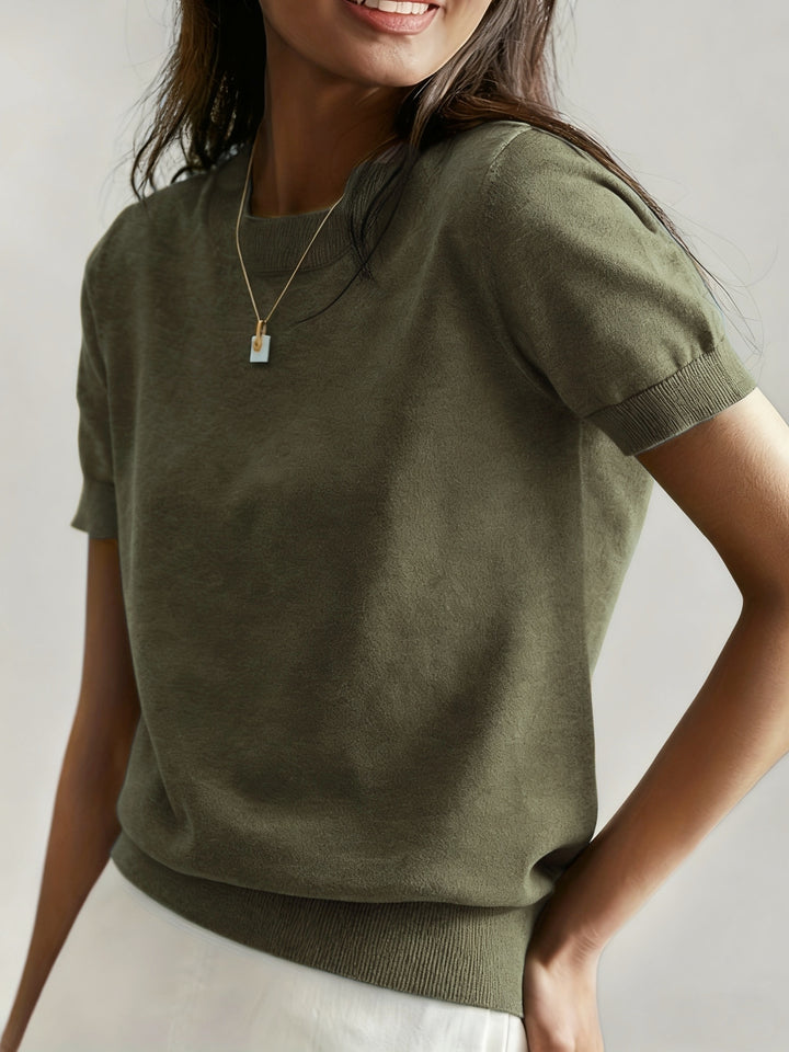 Margot | Refined Short-Sleeve Knit Top