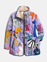 Bexley | Playful Quilted Jacket with Dog Print