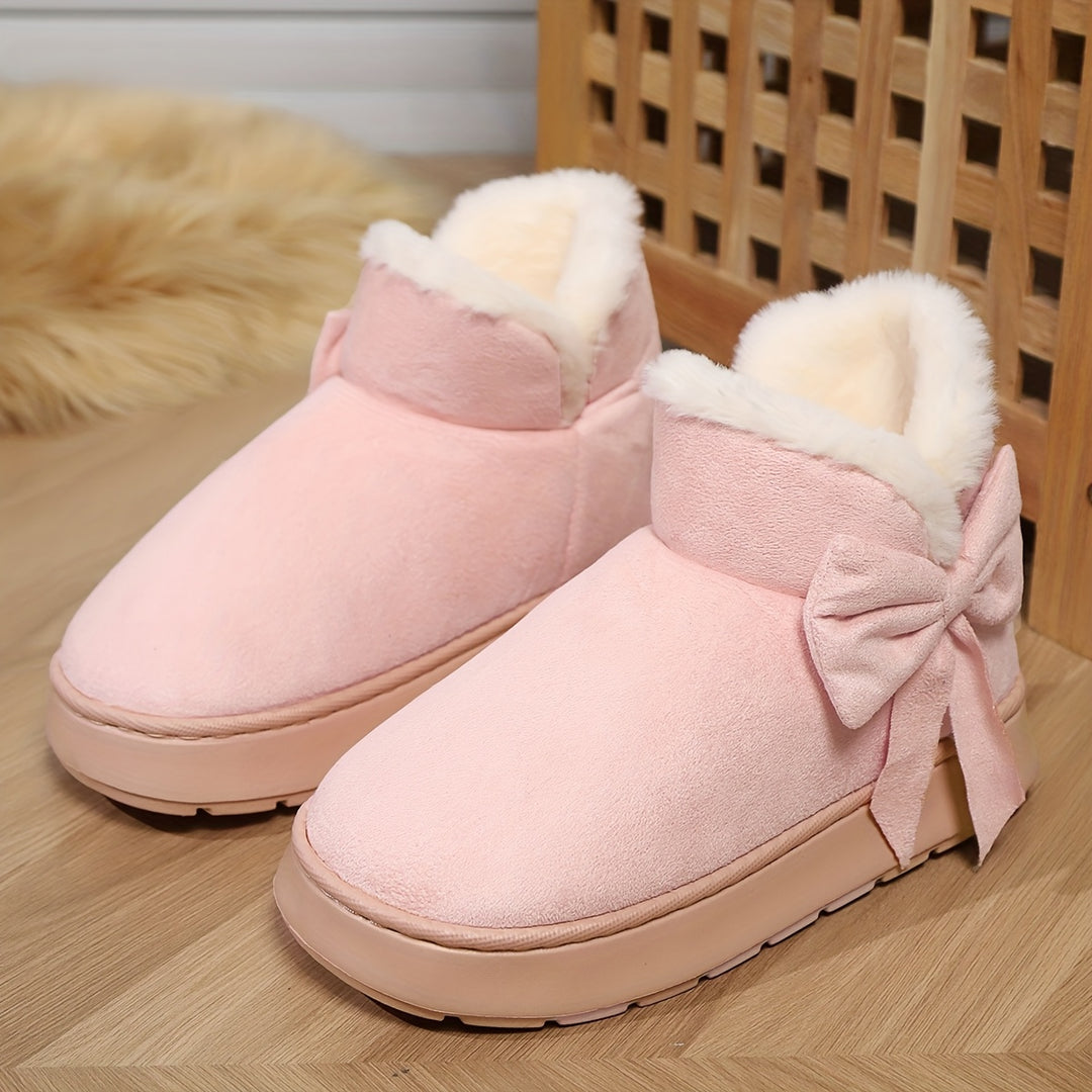 Noelle | Cozy Bow Ankle Boots