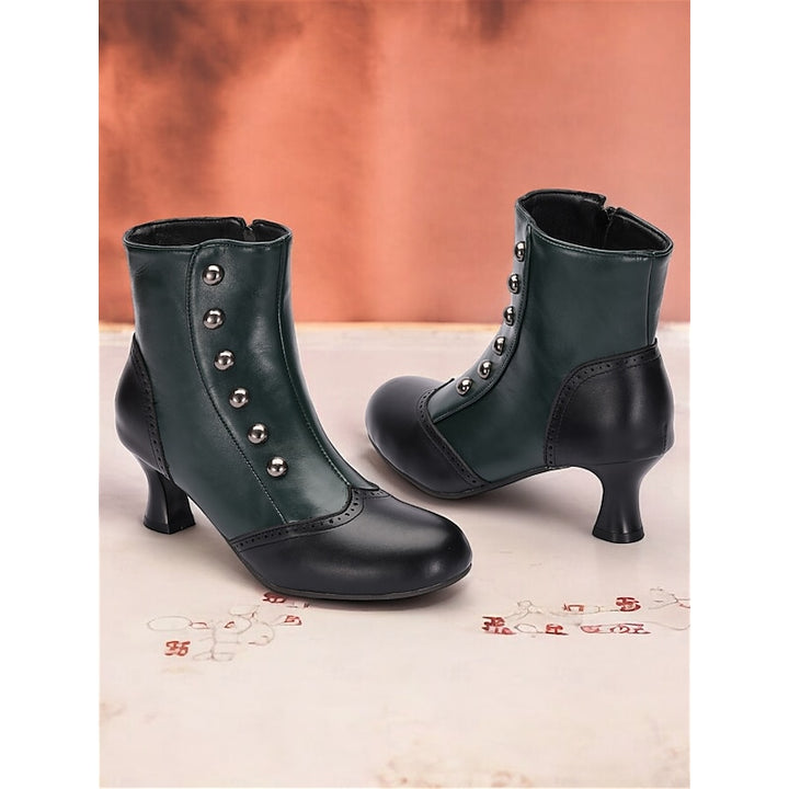 Eleanora | Vintage Two-Tone Ankle Boots