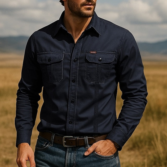 Bruce | Men's Utility Pocket Long Sleeve Shirt