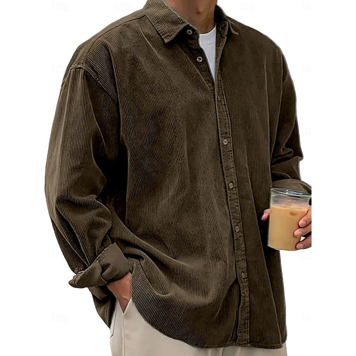 Emmett | Ribbed Textured Button-Up Shirt
