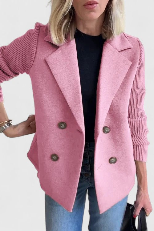 Laura | Tailored Contrast-Sleeve Blazer