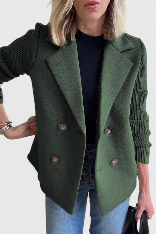 Laura | Tailored Contrast-Sleeve Blazer