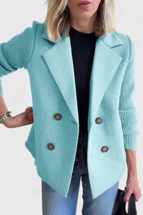 Laura | Tailored Contrast-Sleeve Blazer
