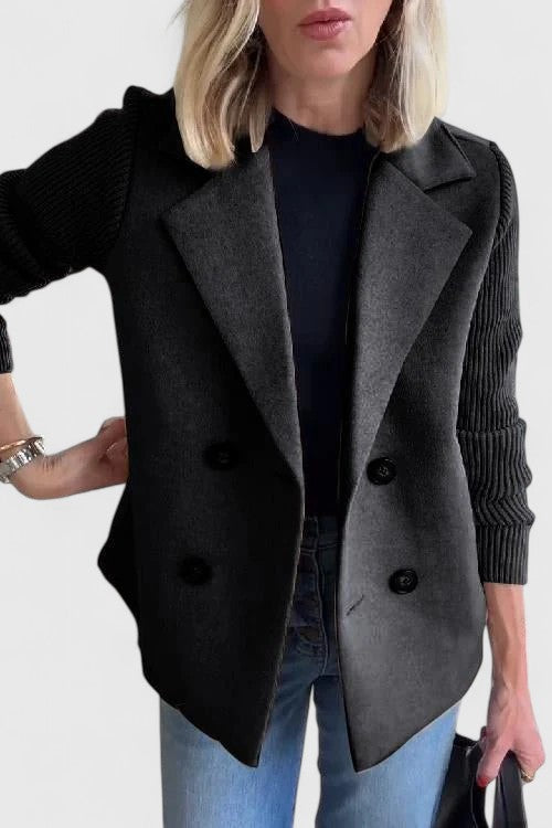 Laura | Tailored Contrast-Sleeve Blazer