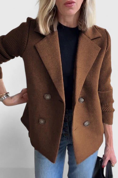 Laura | Tailored Contrast-Sleeve Blazer