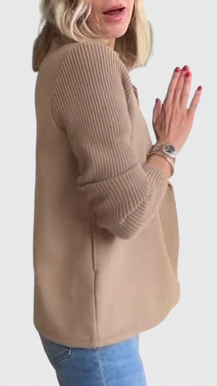 Laura | Tailored Contrast-Sleeve Blazer