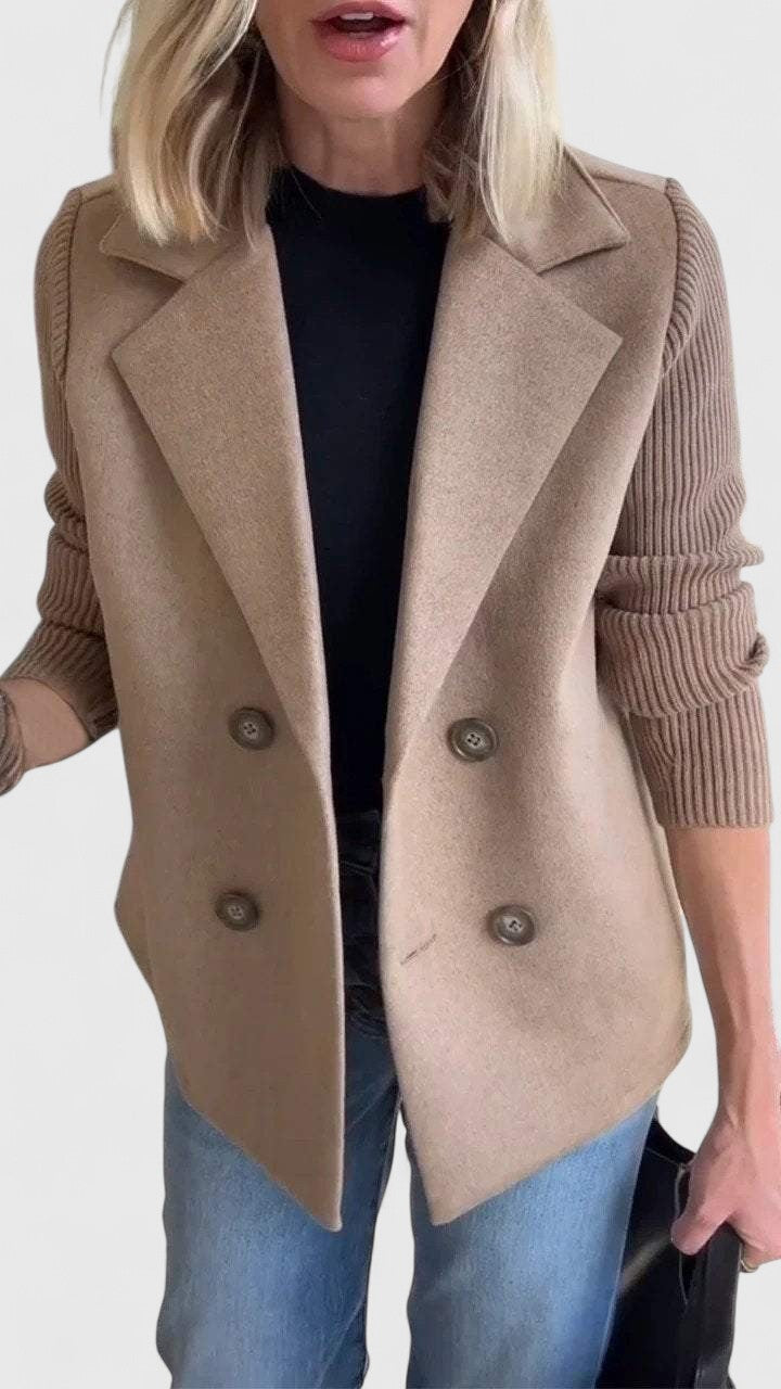 Laura | Tailored Contrast-Sleeve Blazer