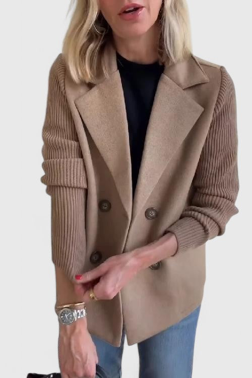 Laura | Tailored Contrast-Sleeve Blazer