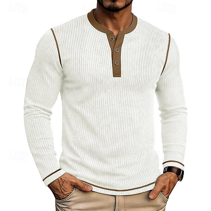Theodore | Ribbed Long-Sleeve Henley