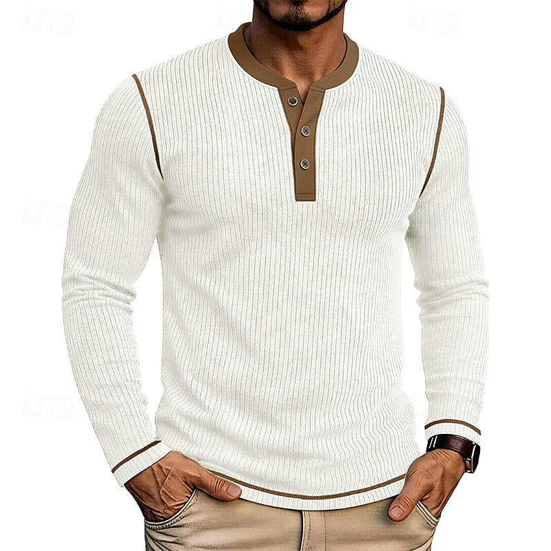 Theodore | Ribbed Long-Sleeve Henley