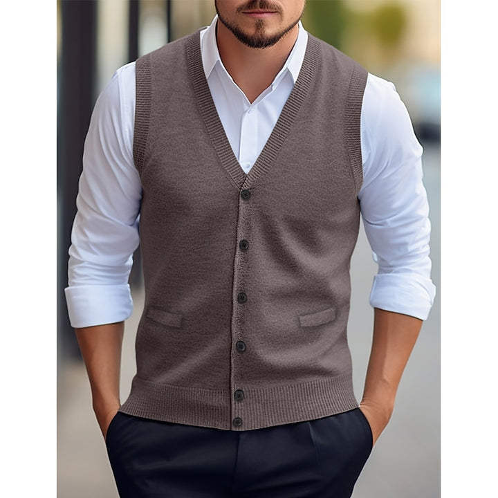Harold | Christmas Buttoned Sweater Vest