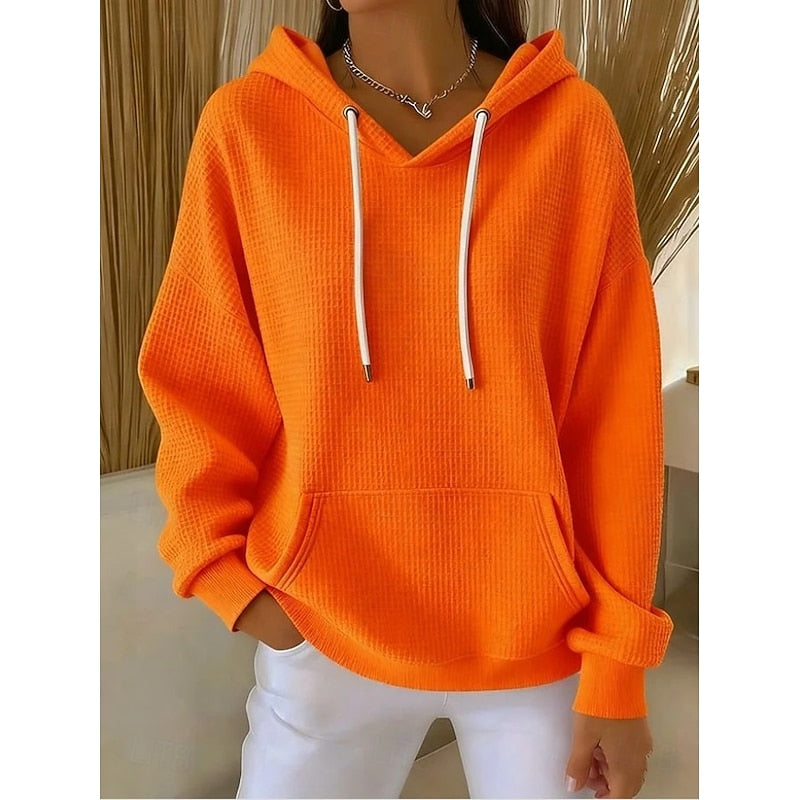 Miriam | Textured Waffle-Knit Hoodie