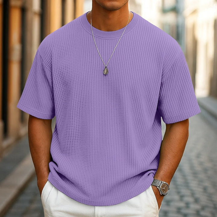 Emmett | Textured Waffle-Knit T-Shirt