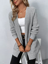 Theodora | Waffle-Knit Open Cardigan