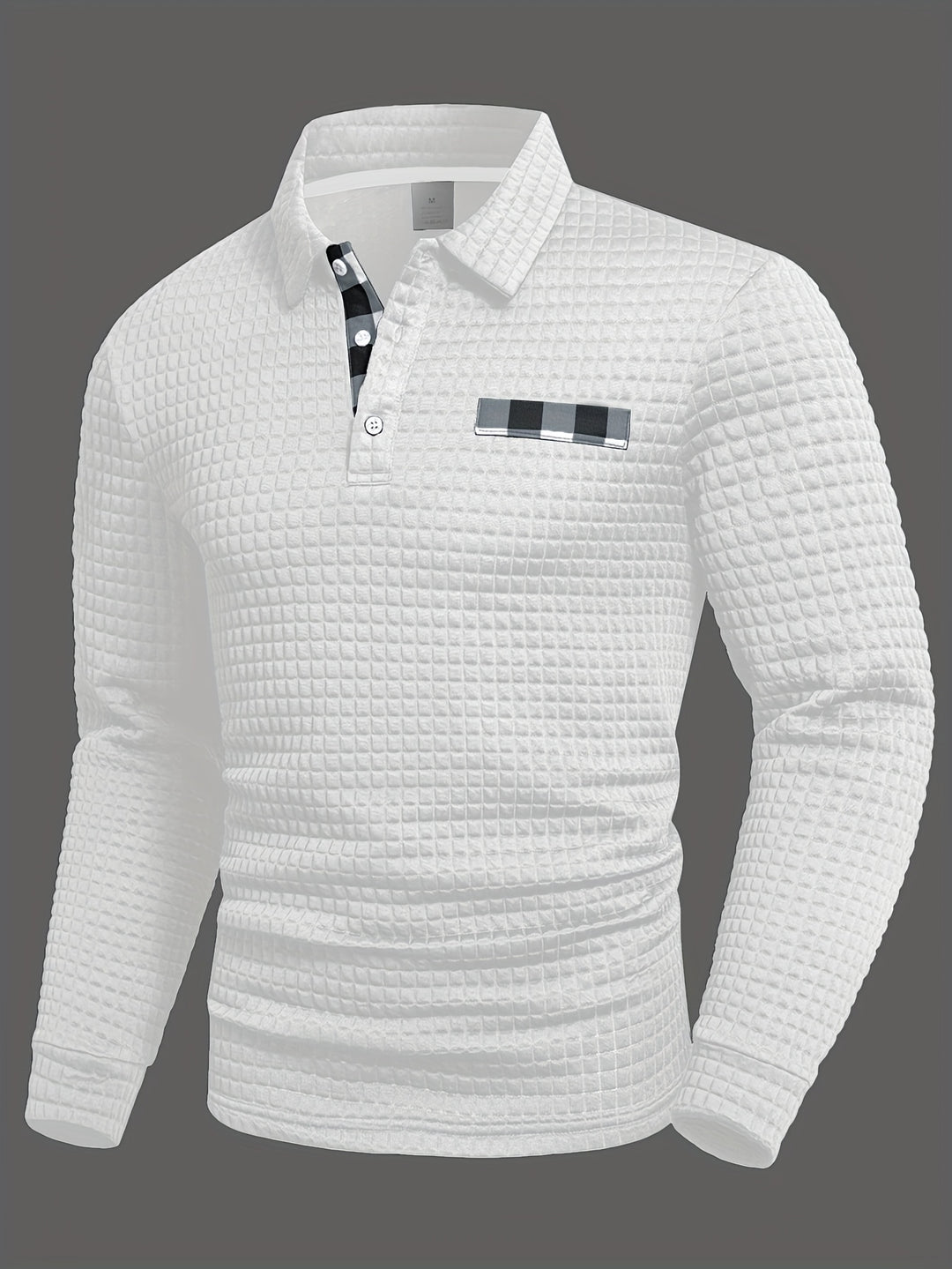 Hollis | Textured Long-Sleeve Polo Shirt