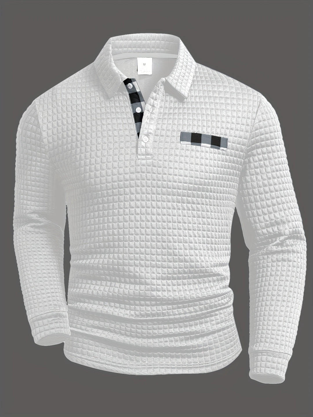 Hollis | Textured Long-Sleeve Polo Shirt