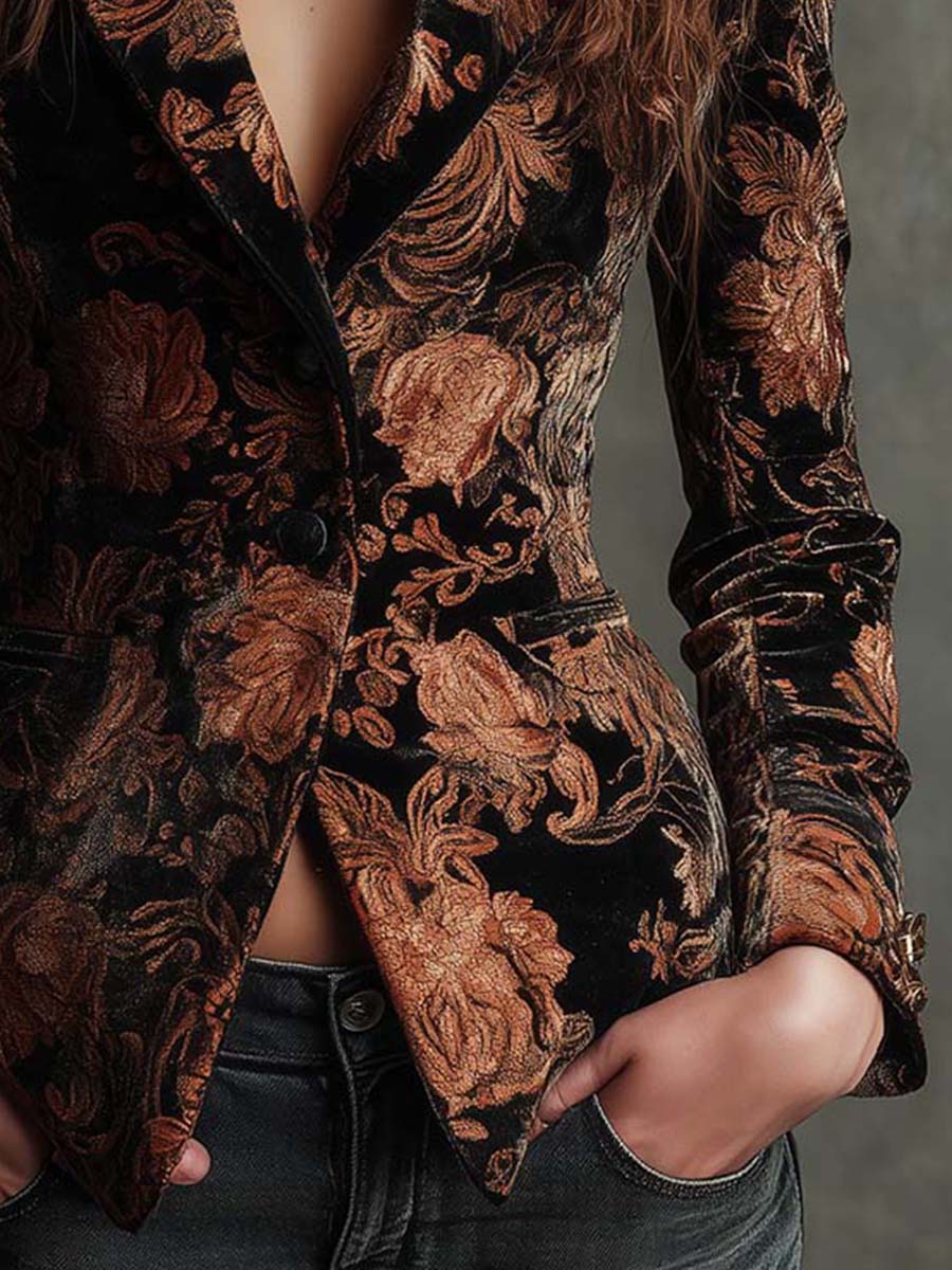 Giselle | Ornate Floral Tailored Blazer