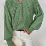 Greta | Cable-Knit Round-Neck Sweater