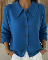 Thalia | Button-Front Collar Cardigan