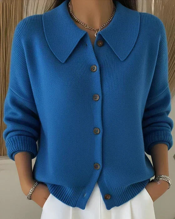 Thalia | Button-Front Collar Cardigan
