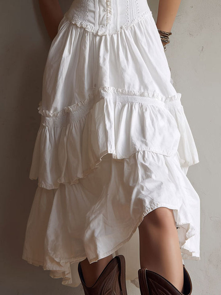 Juliette | Tiered Corset Midi Dress