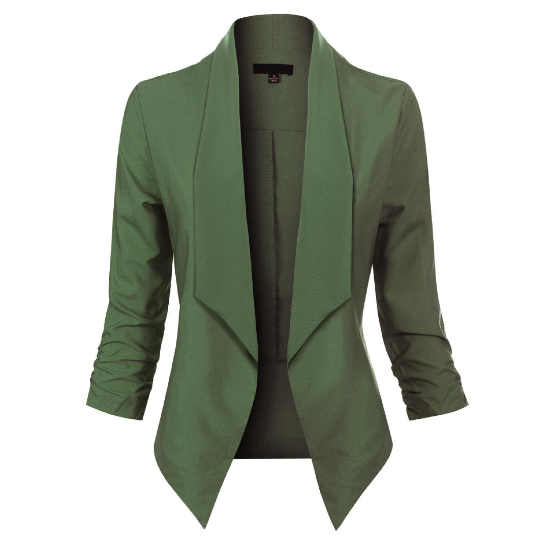 Ophelia | Open-Front Draped Blazer