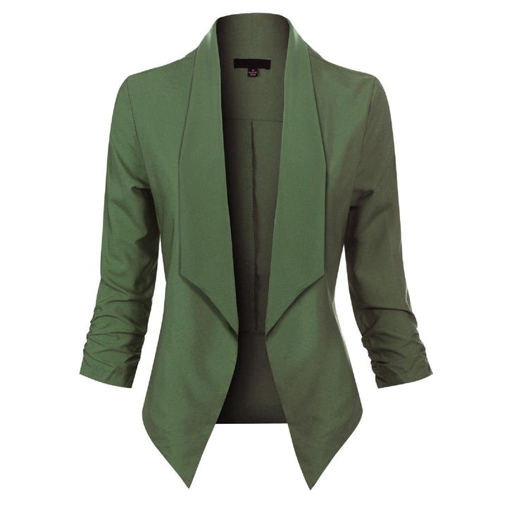 Ophelia | Open-Front Draped Blazer