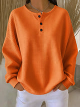 Tessa | Cozy Waffle-Knit Henley Top