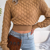 Tamsin | Textured Cropped Sweater