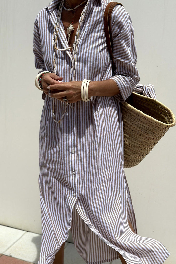 Helena | Relaxed Striped Shirt Dress
