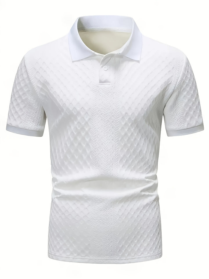Elias | Textured Short-Sleeve Polo Shirt