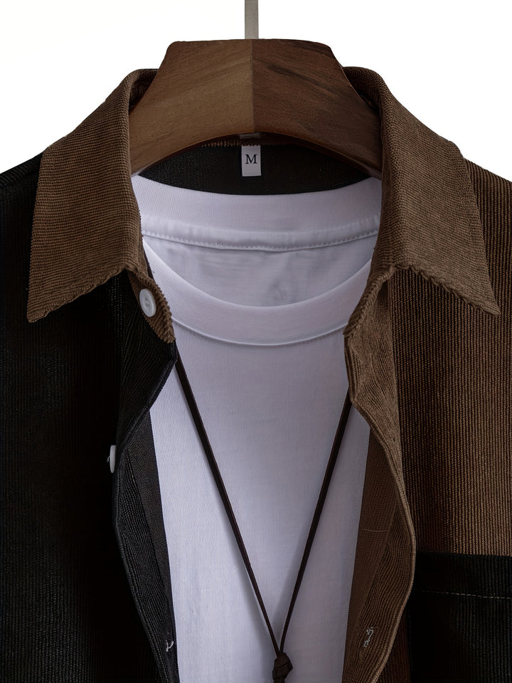 Dexter | Men's Bohemian Patchwork Button-Up Shirt