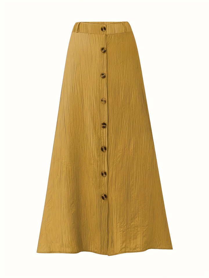 Diane | Button-Front A-Line Maxi Skirt