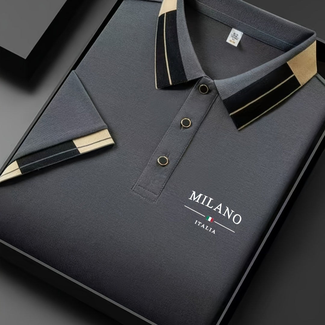 Alessio | Men's Contrast-Tipped Collar Polo
