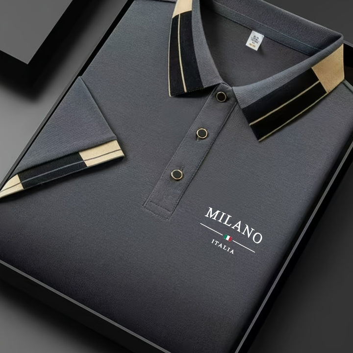 Alessio | Men's Contrast-Tipped Collar Polo