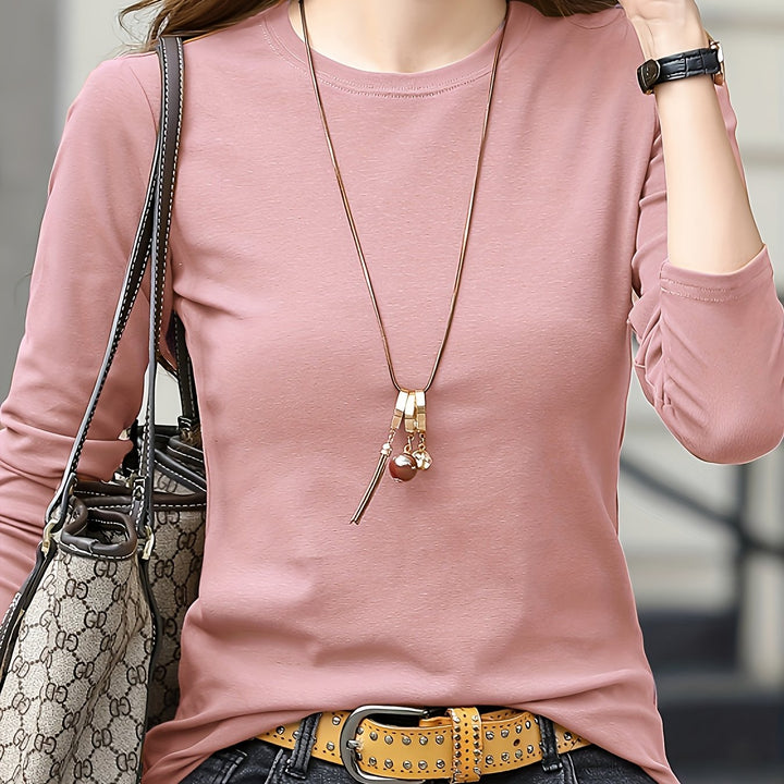 Elaine | Refined Crew Neck Top