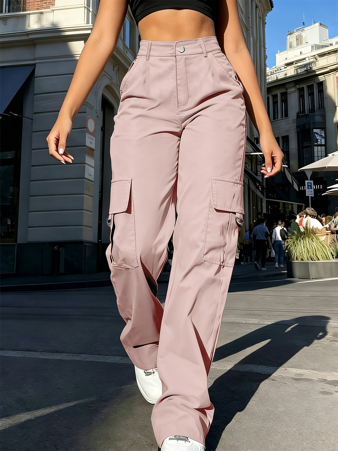 Sabine | High-Waisted Cargo Pants