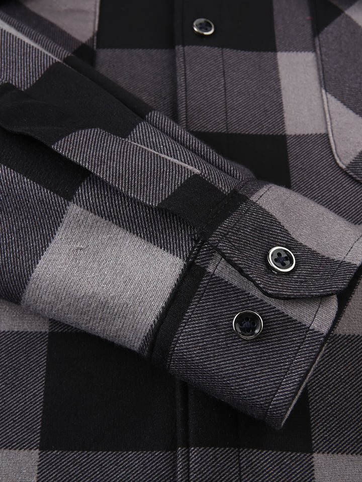 Nolan | Hooded Plaid Shirt Jacket