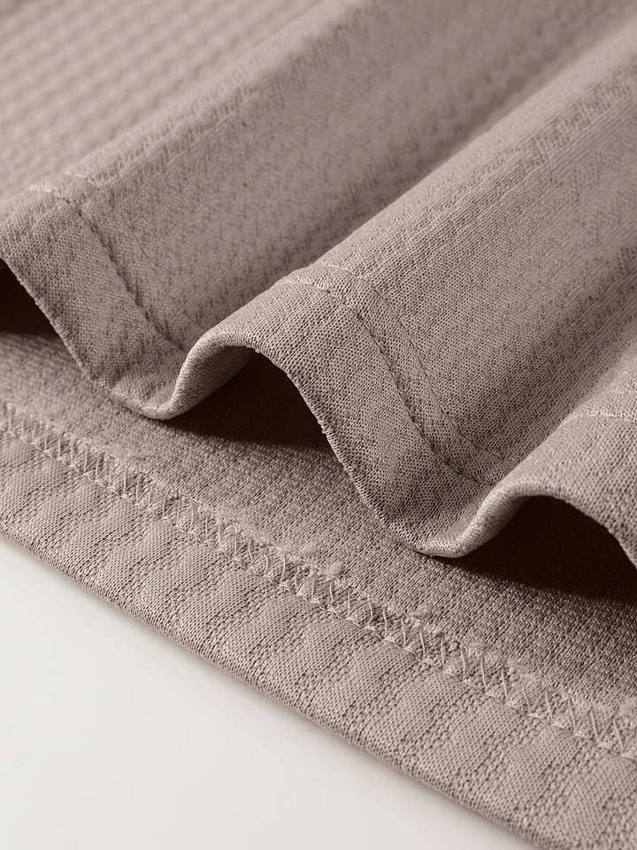 Weston | Textured Long Sleeve Polo Shirt