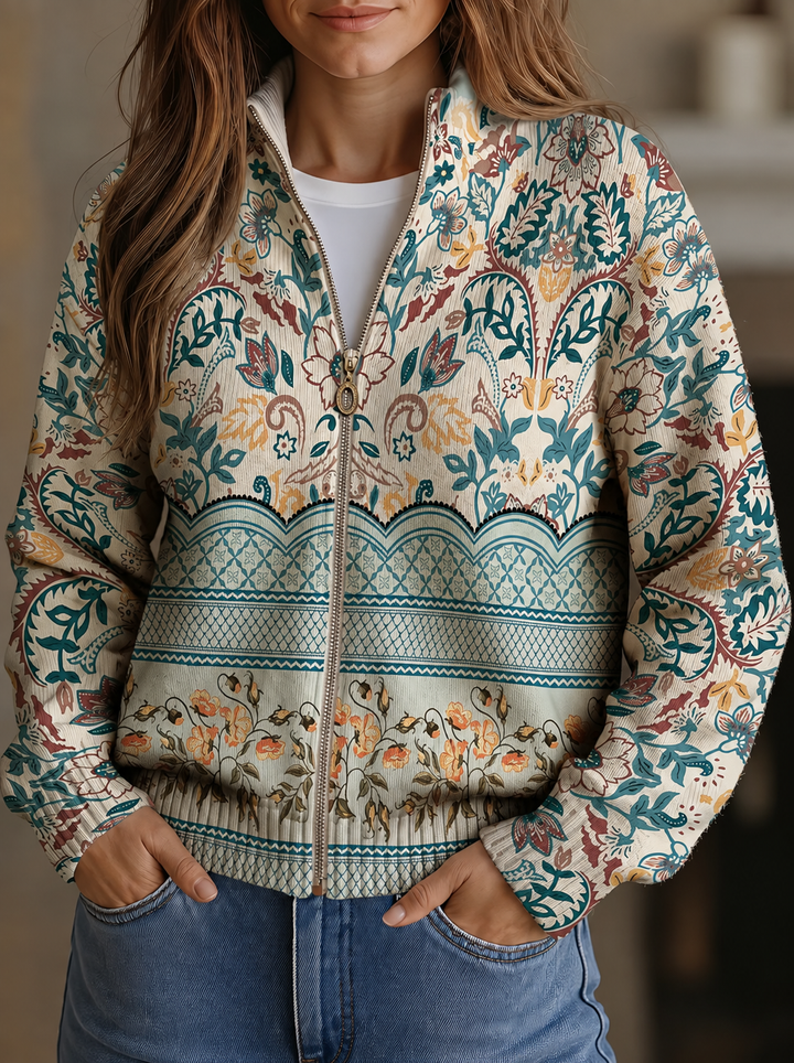 Winslow | Vintage Floral Zip-Up Jacket