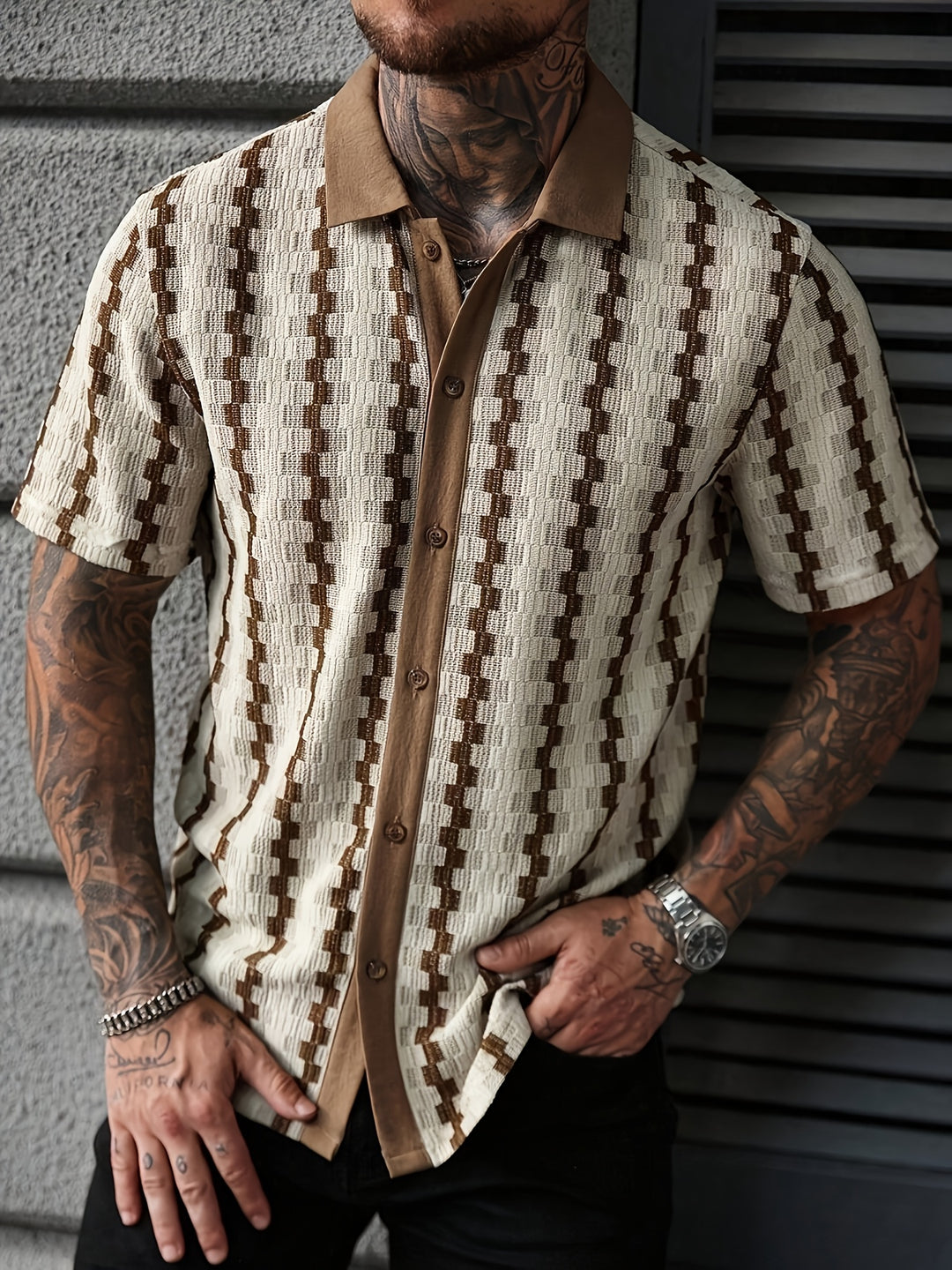Strand | Men's Colour Stripe Short Sleeve Shirt
