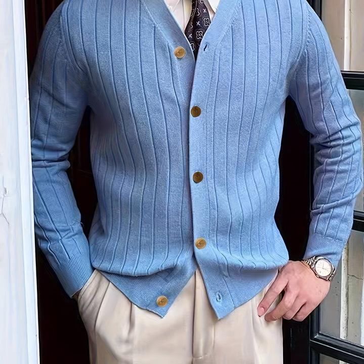 Oliver | Ribbed Button-Up Cardigan