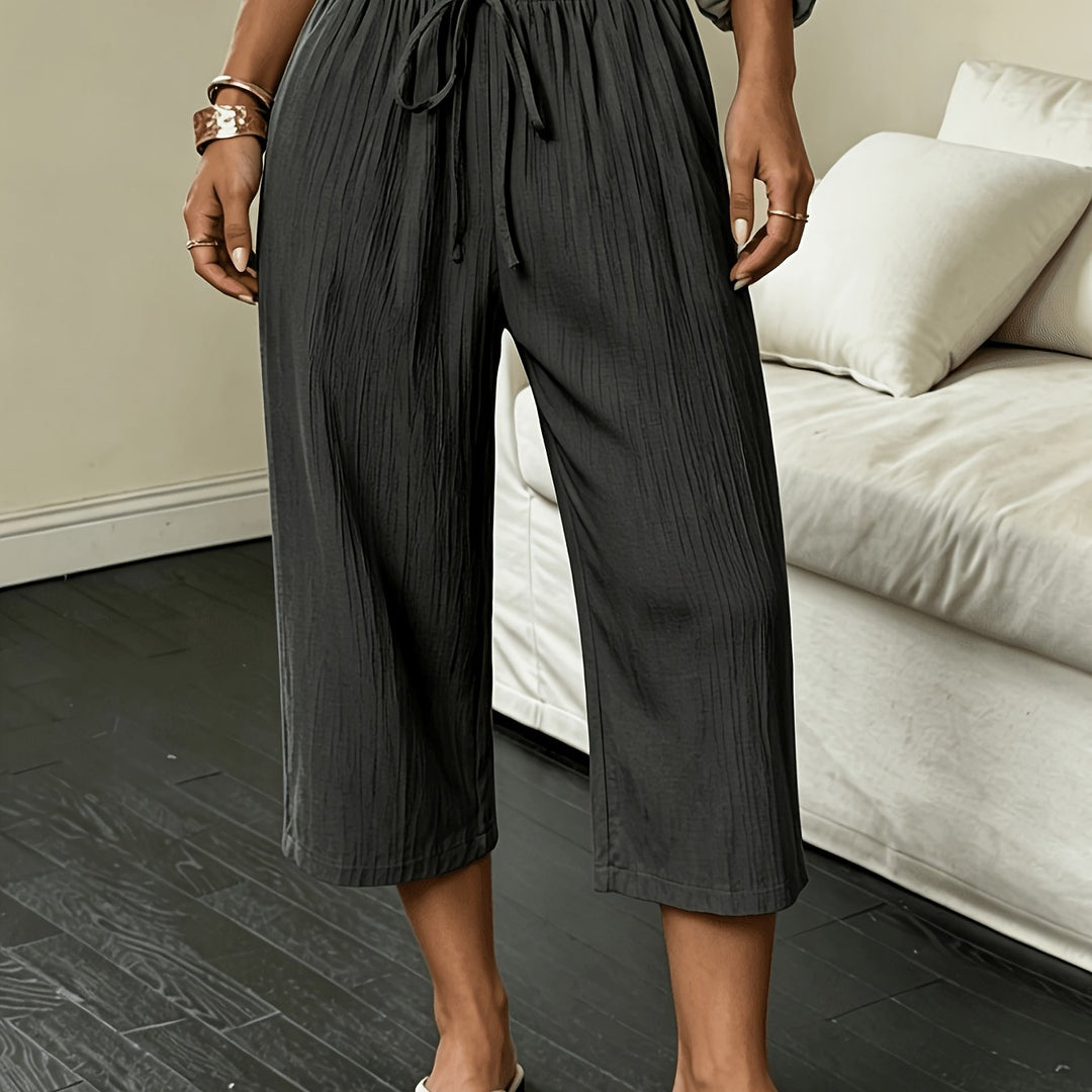 Noelle | Women's Wide-Leg Capri Trousers