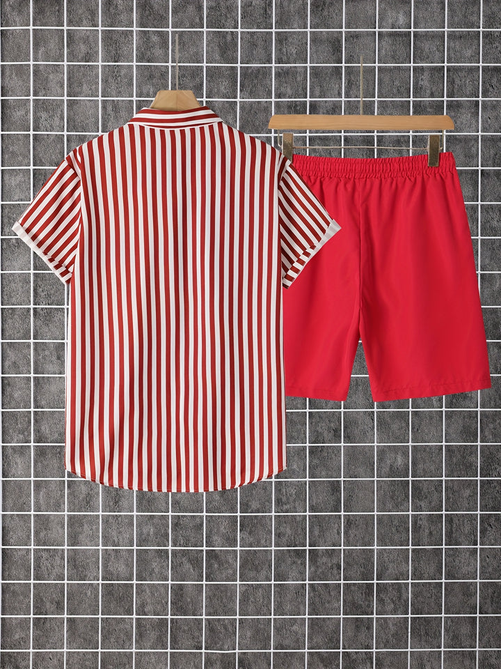 Cabot | Men's Print Short Sleeve Shirt & Shorts Set